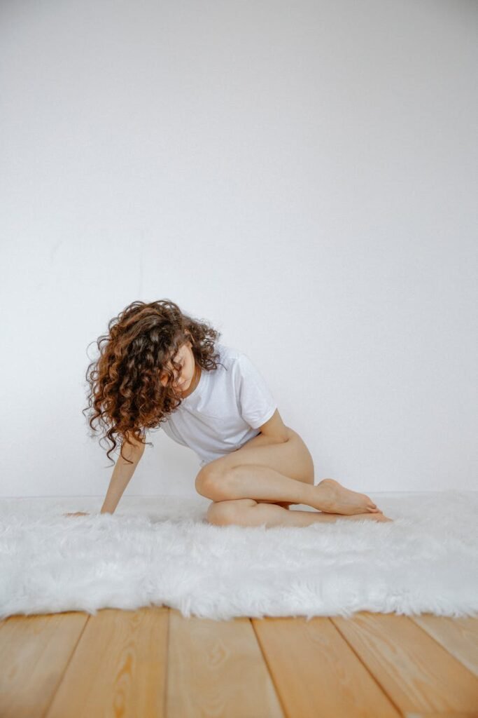woman having painful cramps